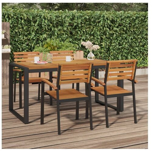  vrtni stol s u-nogama 160 x 80 x 75 cm od masivnog drva bagrema Cijene