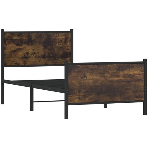  Metalni okvir kreveta bez madraca boja hrasta 90x190 cm Slike