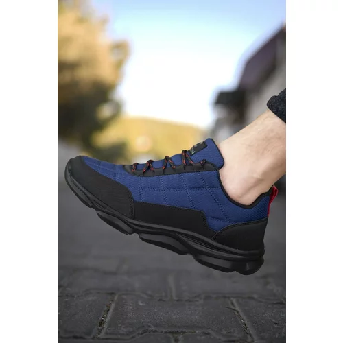 Riccon Navy Blue Red Men's Sneakers 00121310