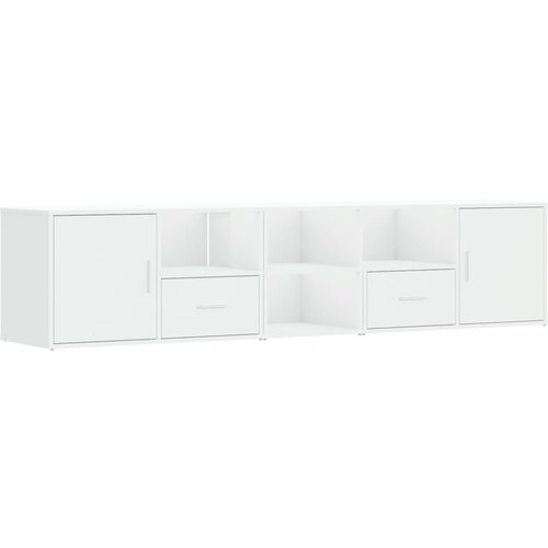 vidaXL Kotna omarica bela 200x40x45 cm iverna plošča, (21327268) Cene