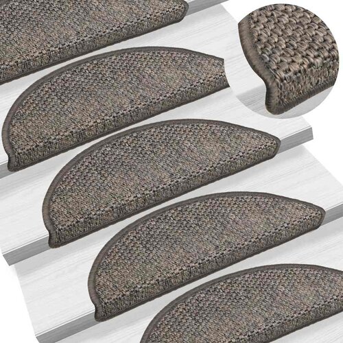  Samoljepljivi otirači za stepenice 15 kom 56x17x3 cm sivi/bež Slike