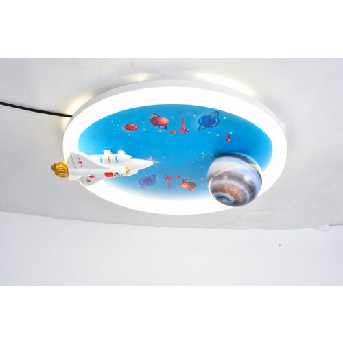Lesnina-XXXL Okrugla stropna LED svjetiljka Blue Astronaut (41 W, Boja svjetla: Hladna bijela, 4.000 K, Plava) Cijene