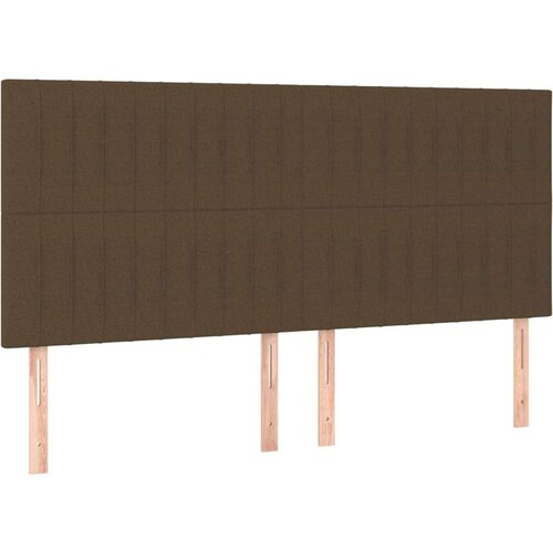  Krevet s oprugama i madracem tamnosmeđi 200x200 cm od tkanine Slike