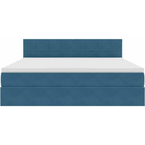  Krevet s od storage s madracem Tamno plava 160 x 200 cm Bar&amp;scaron;un Slike