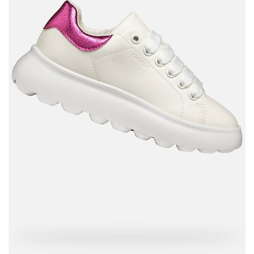 Geox White Girls Puffypop Sneakers - Girls Cene