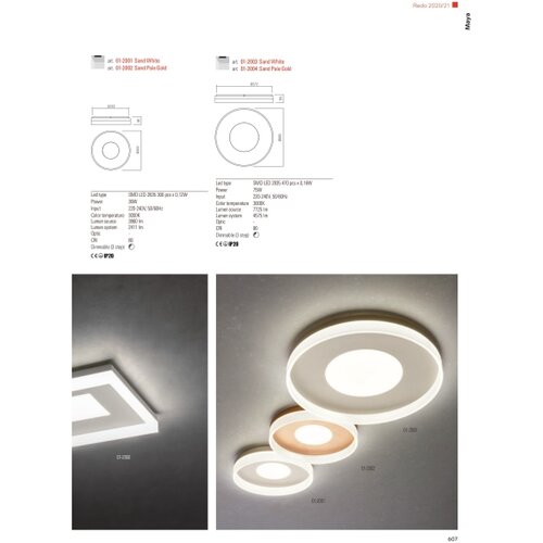  Redo 01-1998 - LED prigu&amp;scaron;iva stropna svetiljka MAYA LED/42W/230V 42,5x42,5 cm zlatna Slike