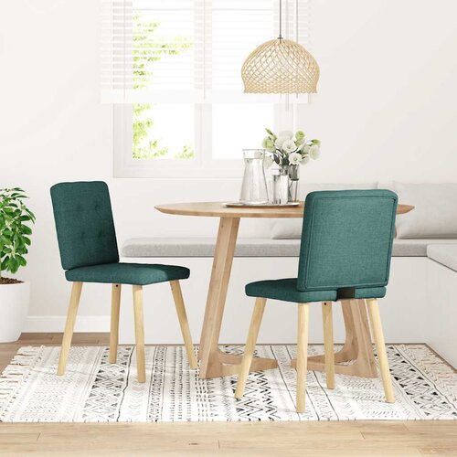 Maison Chic Jedilni stoli - Vzorci stoli 2 kosa temno zeleno blago A556, (22032127) Slike