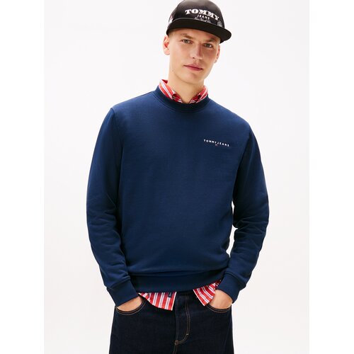 Tommy Jeans Sweater majica mornarsko plava / klasično crvena / bijela Slike
