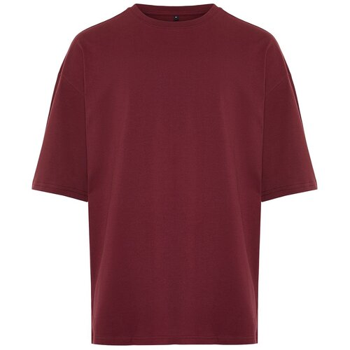 Trendyol Muška majica Tmnss22Ts0318, Bordo Cene