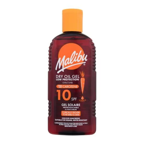 Malibu Dry Oil Gel With Carotene SPF10 vodootporni uljni gel za zaštitu od sunca s karotenom 200 ml