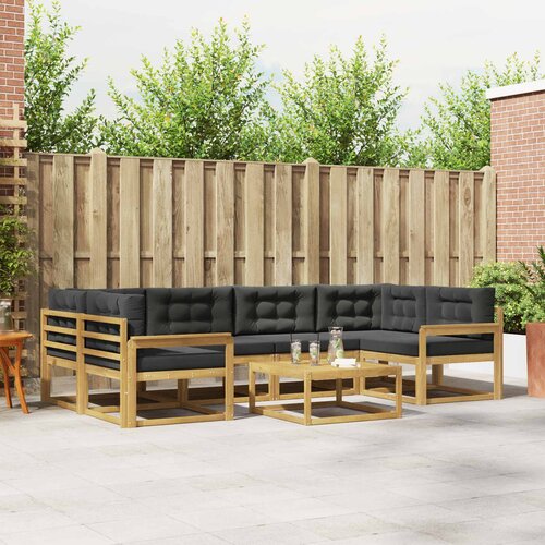  Set vanjskih sofa s jastukom 5 pcs Bijela i antracit Cene