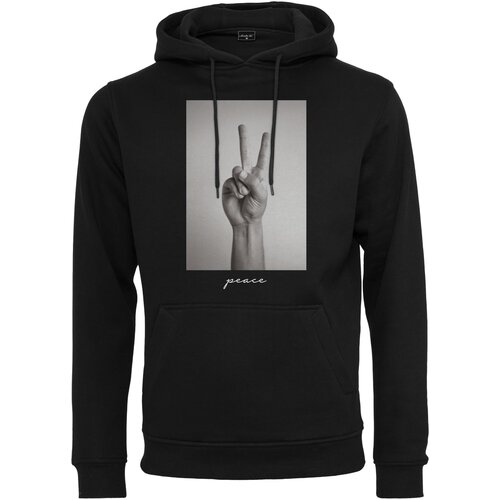 MT Men Hooded Peace Sign Black Cene