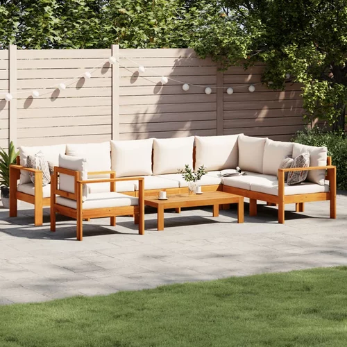 vidaXL 6-dijelna set vrtnih sofa s jastucima masivno bagremovo drvo