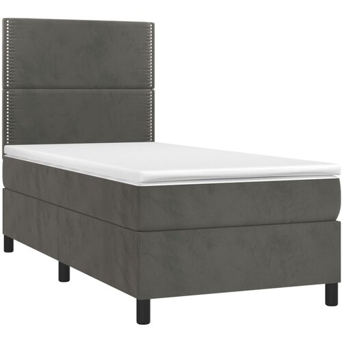 Box spring krevet s madracem tamnosivi 90x190 cm bar&amp;scaron;unasti Slike