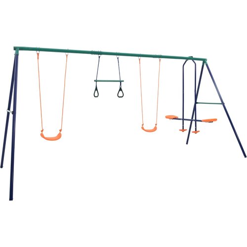  Set ljuljački s gimnastičkim karikama i 4 sjedala čelični Cene
