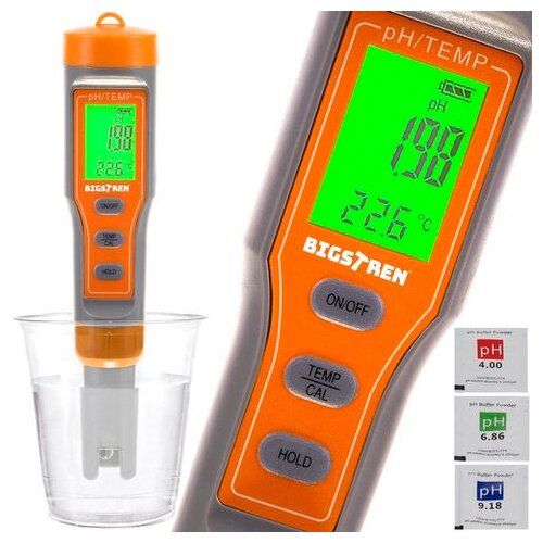  Bigstreen 23534-Digitalni pH metar za vodu s ATC i termometrom &ndash; precizni tester pH 0&ndash;14 Cene
