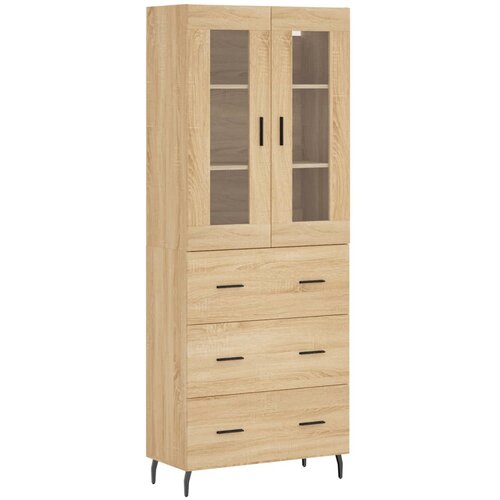  Visoka komoda hrasta sonome 69,5x34x180cm od konstruiranog drva Slike