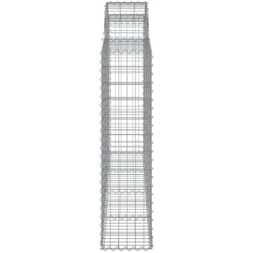  Lučne gabionske ko&amp;scaron;are 18kom 200x30x120/140cm pocinčano željezo Slike