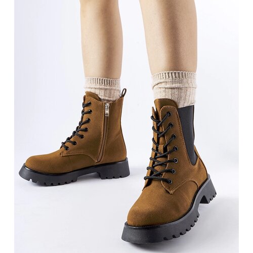 Gemre Brown ankle boots with chunky sole Swinford Cene