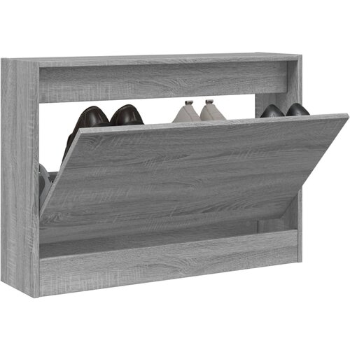 VidaXL Omarica za čevlje siva sonoma 80x21x57 cm inženirski les Slike
