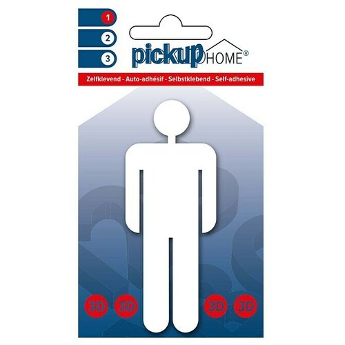 Home nalepka pickup 3D (motiv: moški, višina: 10 cm, bele barve) Cene