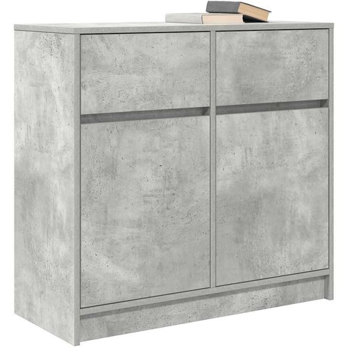 VidaXL Komoda s ladicama beton siva 80x34x76 cm konstruirano drvo Slike