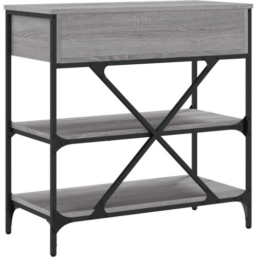  Konzolni stol siva boja hrasta 75x34,5x75 cm konstruirano drvo Slike