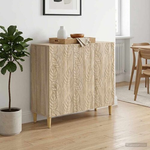  Kreveta Hrast sonoma 89 x 34,5 x 80 cm Konstruirano drvo Slike