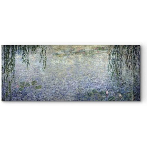  Slika - Claude Monet &amp;ndash; The Water Lilies &amp;ndash; Clear Morning with Willows 100x40 Akustična Slike