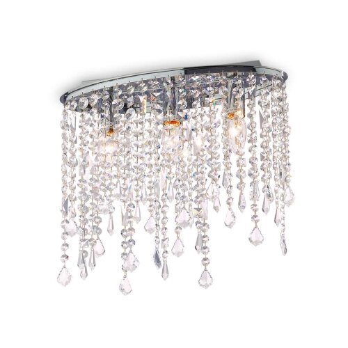 Ideal lux - kristalno plafonsko svetlo rain 3xE14/40W/230V sjajni hrom Slike