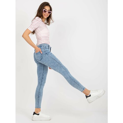 Fashion Hunters Blue skinny jeans with pockets Slike
