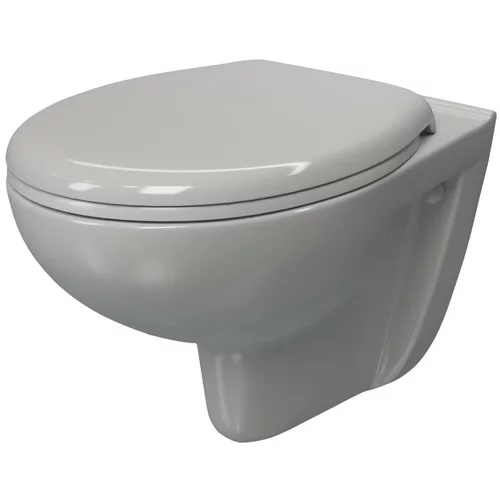 LECICO stenska wc školjka X2 (z wc desko, brez roba, keramika, bela)