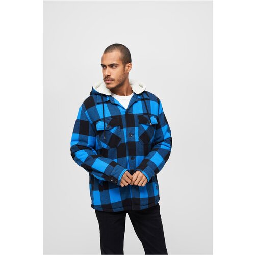 Brandit Hooded lumberjack black/blue Slike