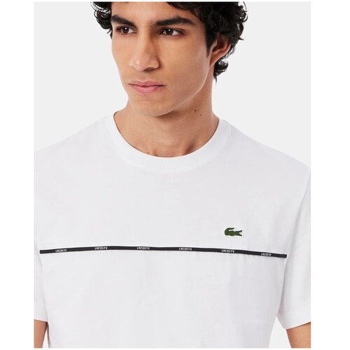 Lacoste Majica TH9842 Bela Regular Fit Slike