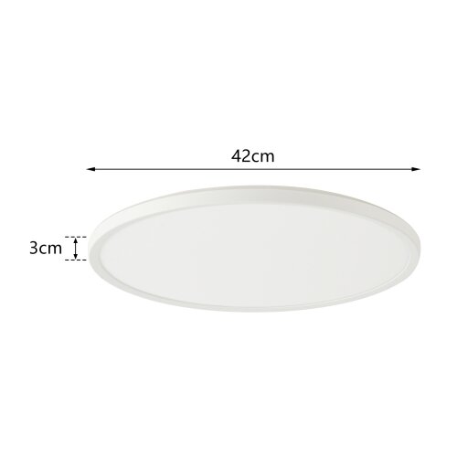  Brilagi - LED prigu&amp;scaron;iva svetiljka ULTRA SLIM LED/24W/230V prečnik 42 cm bela + daljinski upravljač Slike