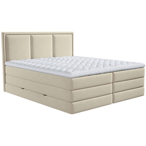 MID.YOU POSTELJA BOXSPRING 200 cm x 200 cm , tekstil bež Cene
