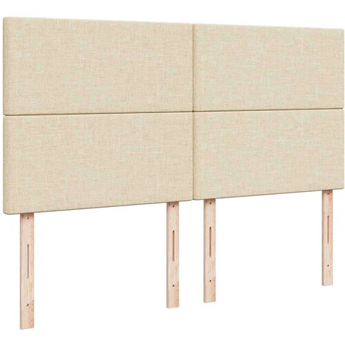 VidaXL Krevet s oprugama i madracem krem 180x200 cm od tkanine Slike