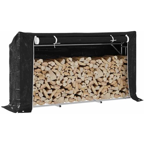 vidaXL Stalak za drva za ogrjev s kišnom navlakom 200,5x41x110,5 cm Cijene