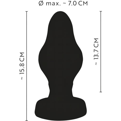 Anos Super Soft Butt Plug Black 15,8cm Cene