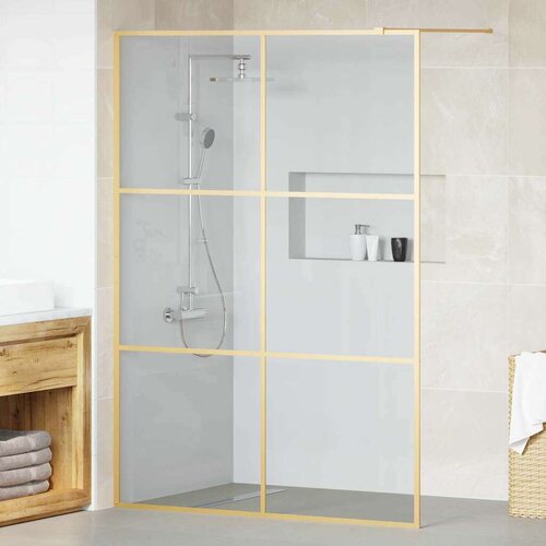  Zid za walk-in tu&scaron; Zlatno 140 x 195 cm Staklo otporno na udarce Cijene