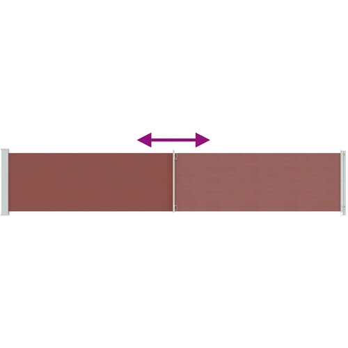  Uvlačiva bočna tenda za terasu 117 x 600 cm smeđa Slike
