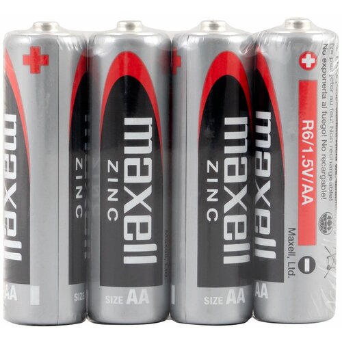Maxell baterija celofan R6 cink 4/1 Slike