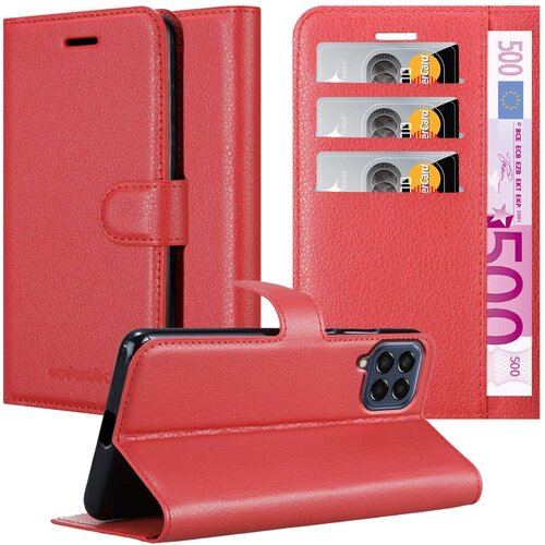  case, združljiv s samsungom v candy apple red - zaščitni pokrov z magnetnim zapiranjem, stoječo funkcijo in režo za kartico, (20556216) Cene
