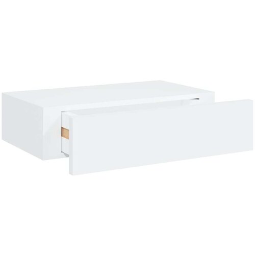 VidaXL Zidna polica s ladicom bijela 40 x 23,5 x 10 cm MDF Slike