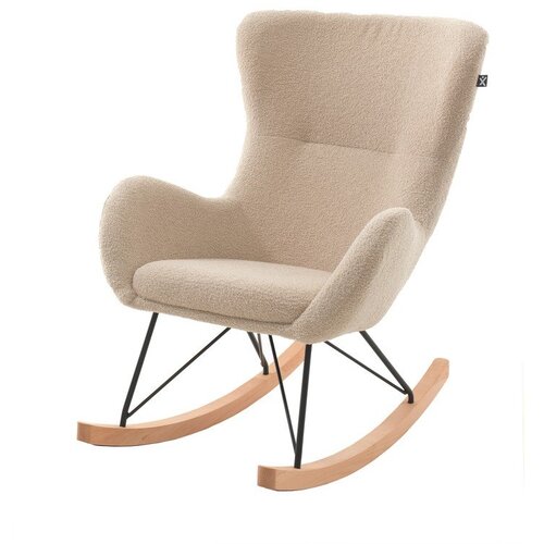 Vipack Bež dječja fotelja za ljuljanje od bouclé tkanine Rocky – Cijene