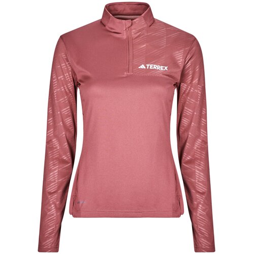 Adidas Multi Half-Zip Long Sleeve Long-Sleeve Top Bordo Slike