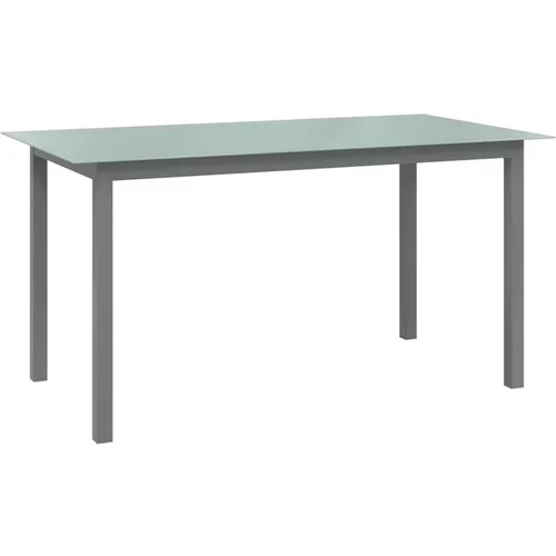  Vrtni stol svjetlosivi 150 x 90 x 74 cm od aluminija i stakla