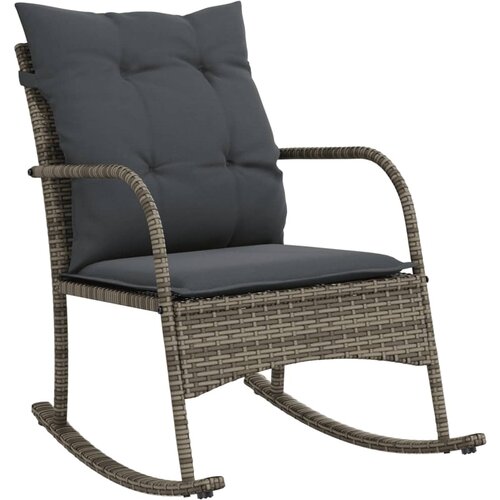 Maison Chic Vrtni gugalni stoli - Stol za vrt z blazinami siv poli ratan JS270, (21877890) Slike