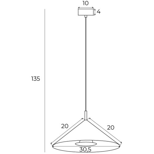  MAXLIGHT P0505 - Viseći LED luster VULCANO na sajli, LED/5W/230V, prečnik 30,5 cm, bela Slike