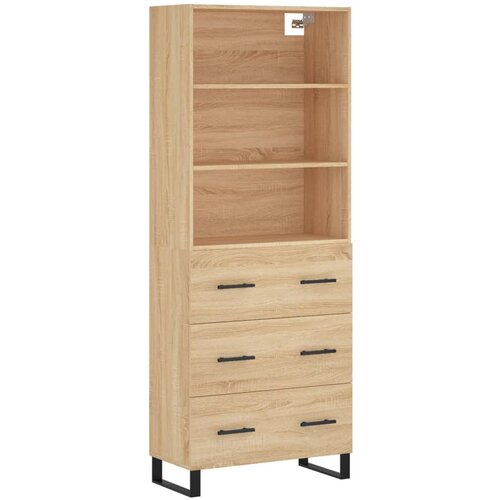  Visoka komoda hrasta sonome 69,5x34x180cm od konstruiranog drva Slike